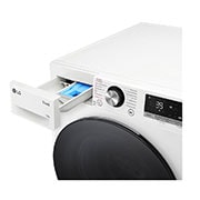 LG Lave-linge d'une capacité de 13 kg | Efficacité énergétique A | 1.360 tr/min. | Blanc avec anneau hublot noir | F4WR703Y, F4WR703Y