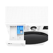 LG Lave-linge d'une capacité de 13 kg | Efficacité énergétique A | 1.360 tr/min. | Blanc avec anneau hublot noir | F4WR703Y, F4WR703Y