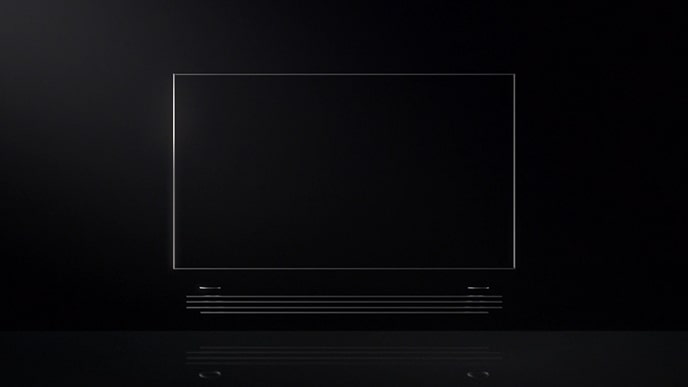 Contour mince de couleur argentée qui indique l'apparence du produit du téléviseur OLED SIGNATURE LG de W.