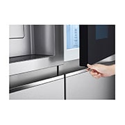 LG Side-by-Side avec InstaView Door-in-Door? | Boules de glace Craft | Distributeur de glace, glace pilée et eau | Capacité de 635 litres | Classe d'efficacité énergétique E | Raccordement fixe à l'eau | Brushed Steel | GSXV90BSDE, GSXV90BSDE