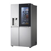 LG Side-by-Side avec InstaView Door-in-Door? | Boules de glace Craft | Distributeur de glace, glace pilée et eau | Capacité de 635 litres | Classe d'efficacité énergétique E | Raccordement fixe à l'eau | Brushed Steel | GSXV90BSDE, GSXV90BSDE