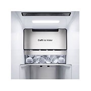 LG Side-by-Side avec InstaView Door-in-Door? | Boules de glace Craft | Distributeur de glace, glace pilée et eau | Capacité de 635 litres | Classe d'efficacité énergétique E | Raccordement fixe à l'eau | Brushed Steel | GSXV90BSDE, GSXV90BSDE