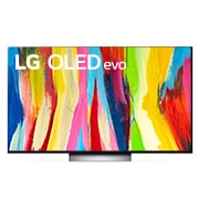 Vue avant de Smart TV LG OLED evo C2 4K 55?pouces OLED55C27LA