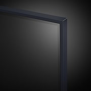 Close-up of the top edge of LG UHD TV, UT90