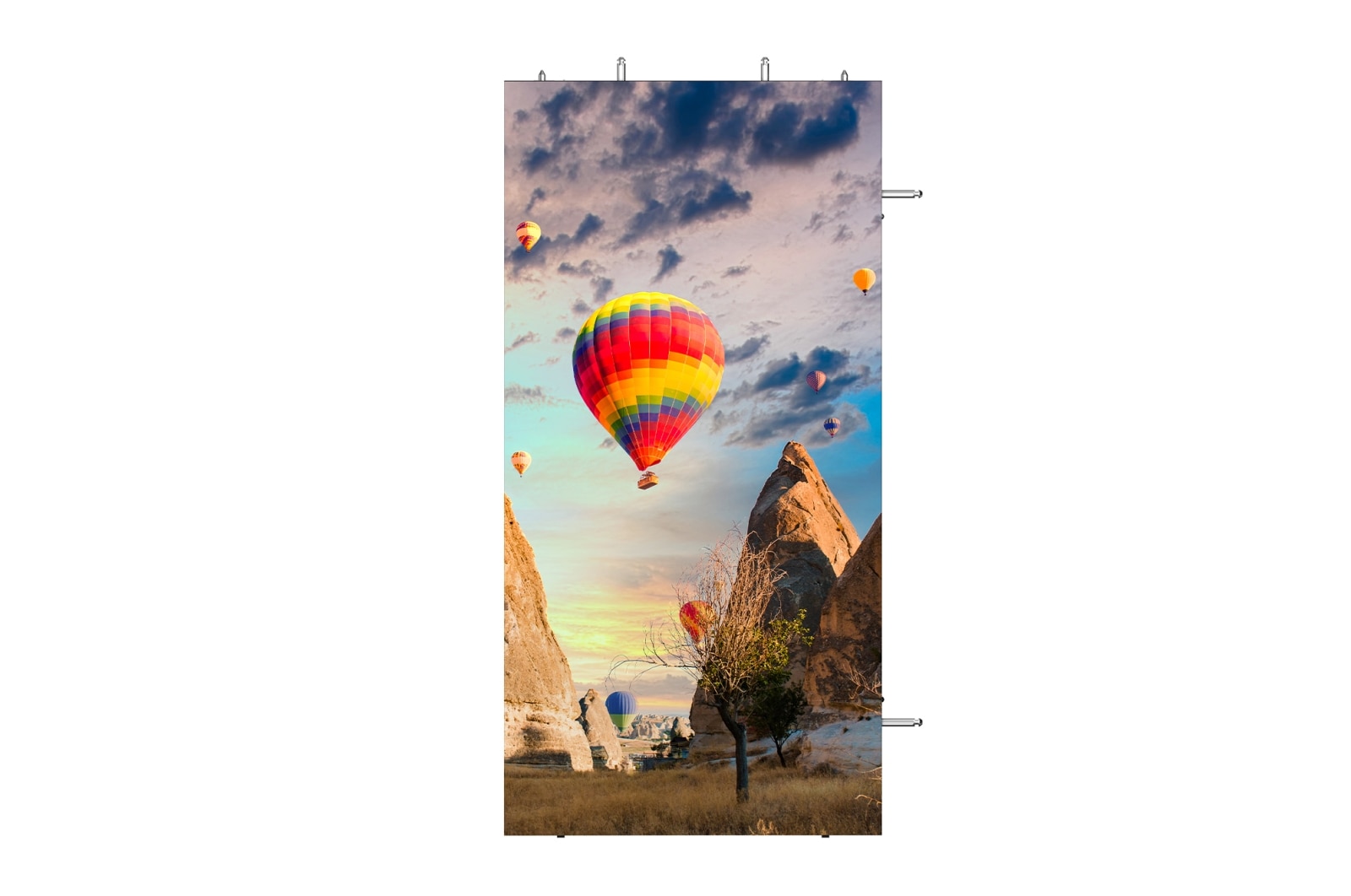 vista frontal con imagen en pantalla