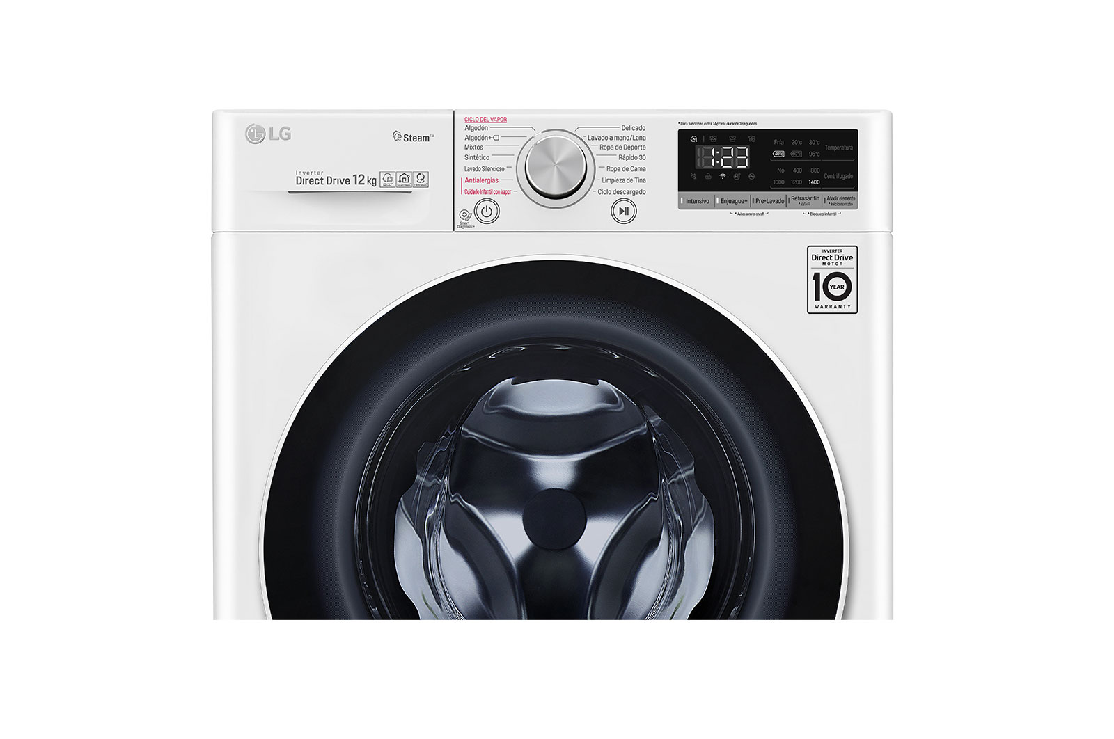LG Lavadora 12Kg con ThinQ y AIDD?, WM12WVC4S6