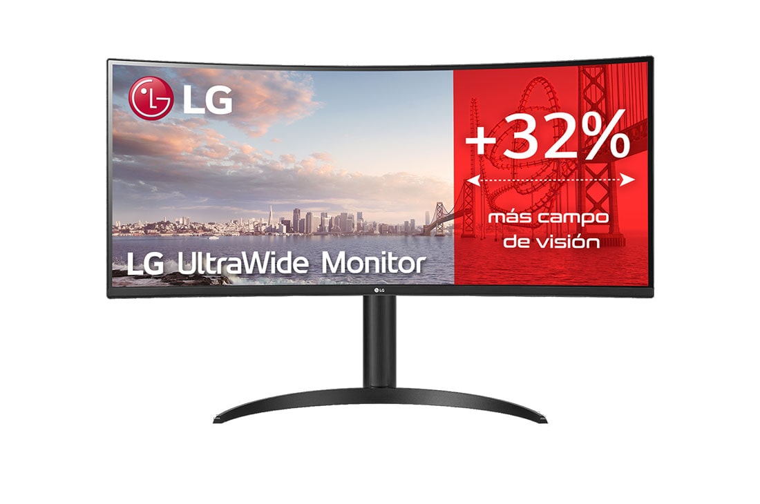 LG 34WP65C-B - Monitor Ultrapanorámico 21:9 LG UltraWide (Panel VA: 3440x1440, 160Hz, 300cd/m2, 3000:1, sRGB>99%, curvo); AMD FreSync? Premium; 5ms (1ms con MBR); HDR10; Estabilizador de Negros; Modo Lectura., 34WP65C-B