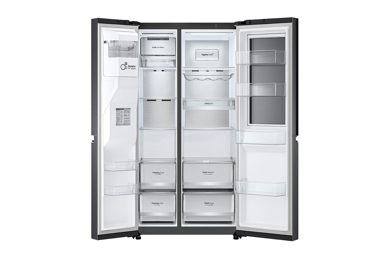 LG Refrigerador Side by Side de 598 L con InstaView? Craft Ice? - Negro , LS66SXTC