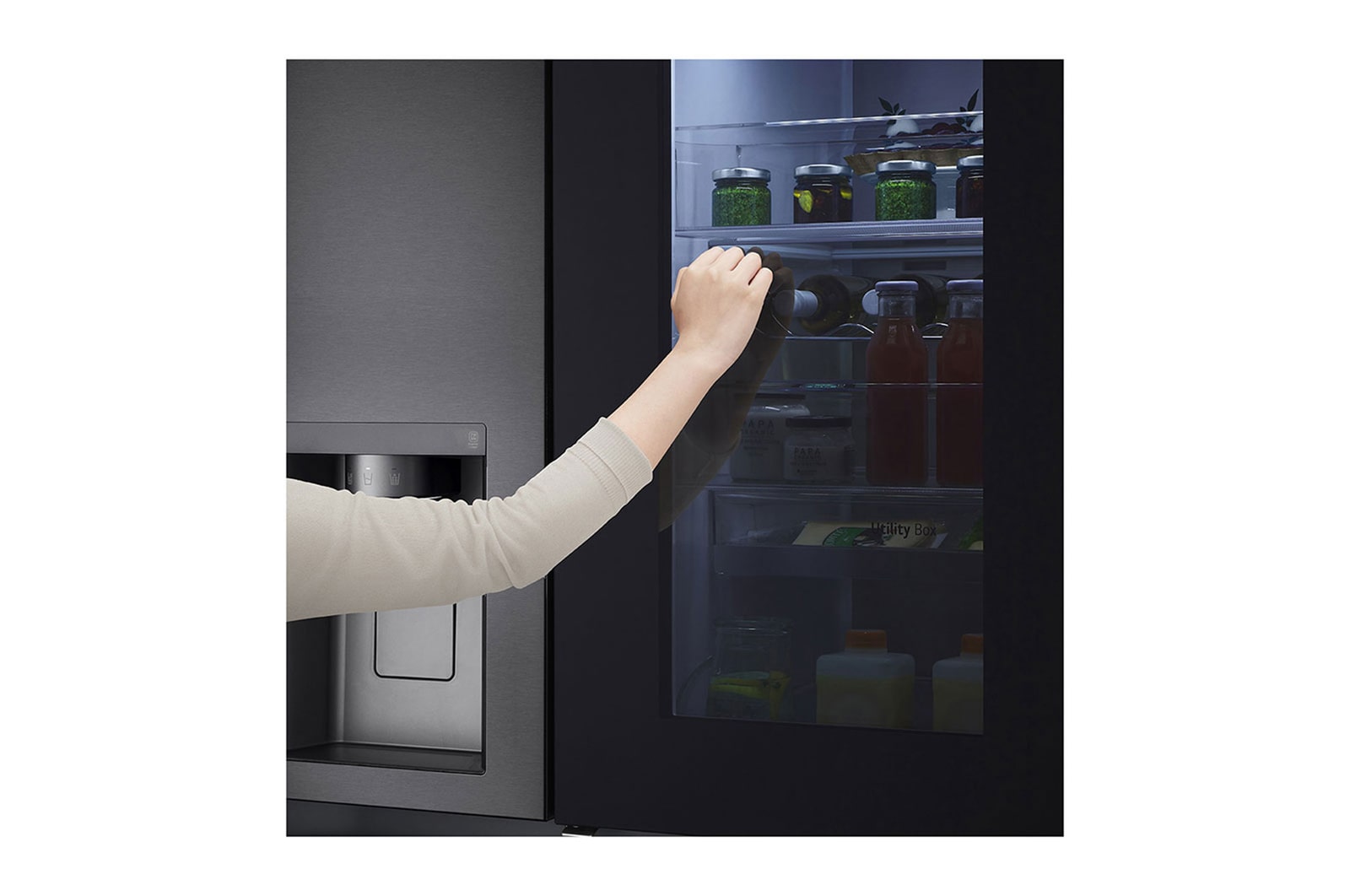 LG Refrigerador Side by Side de 598 L con InstaView? Craft Ice? - Negro , LS66SXTC