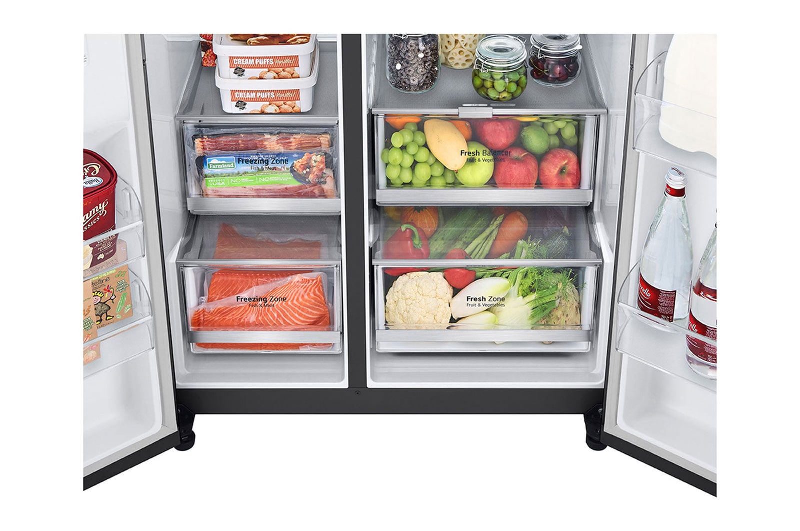 LG Refrigerador Side by Side de 598 L con InstaView? Craft Ice? - Negro , LS66SXTC