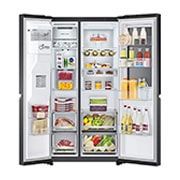 LG Refrigerador Side by Side de 598 L con InstaView? Craft Ice? - Negro , LS66SXTC