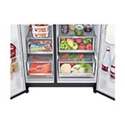LG Refrigerador Side by Side de 598 L con InstaView? Craft Ice? - Negro , LS66SXTC