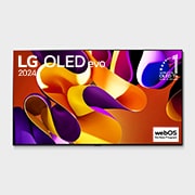 Right-facing side view of LG OLED evo TV, OLED G4 on the wall