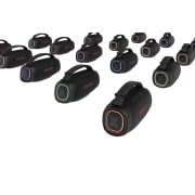 Many LG XBOOM Gos are aligned with left speaker forward, having different lighting colors