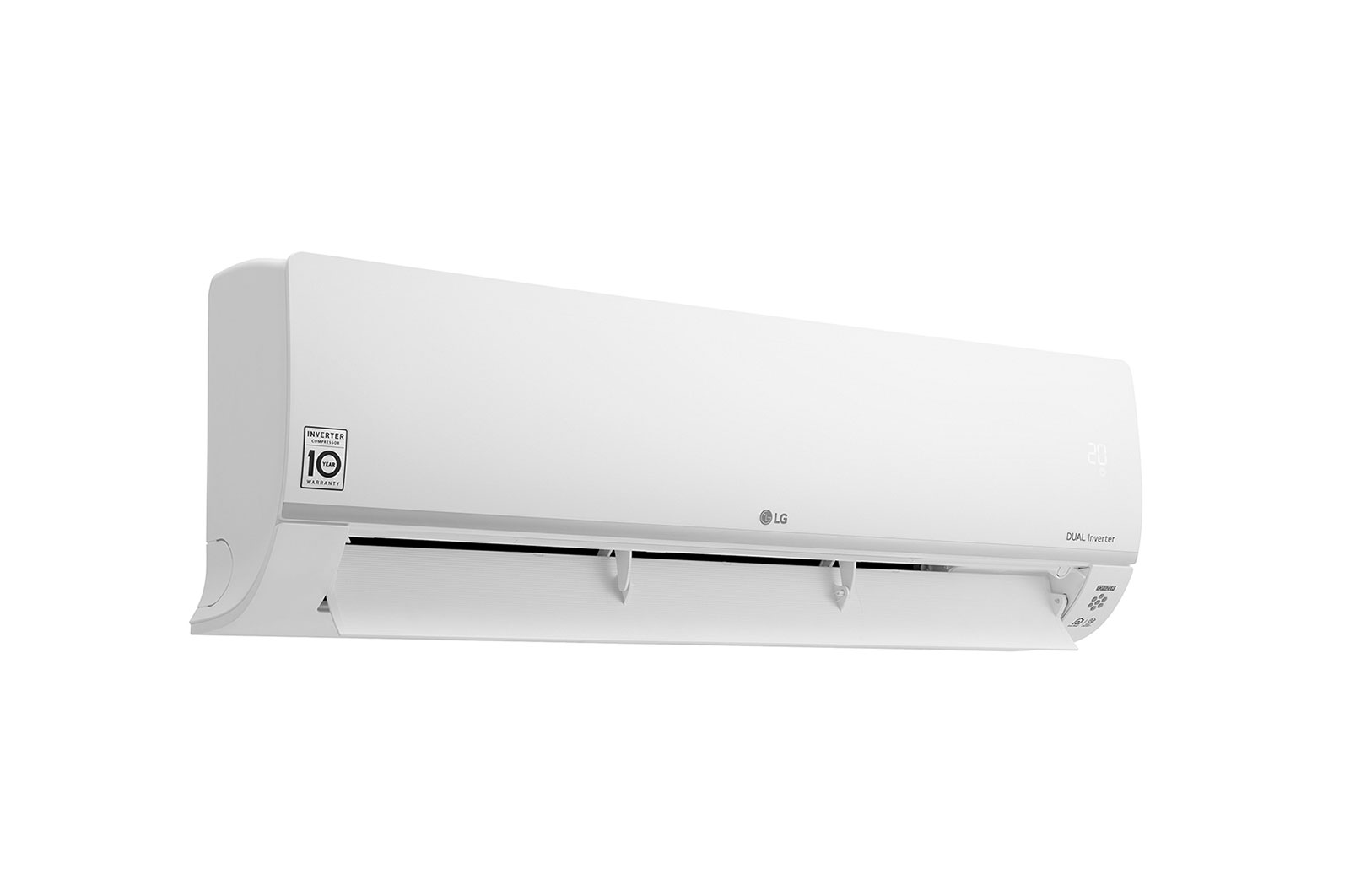 Vista izquierda del aire acondicionado VM092C8 BTU con ventanas abiertas.