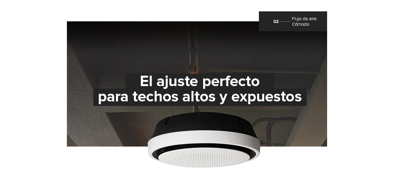 El casete redondo LG es ideal para dise?os de techo abierto