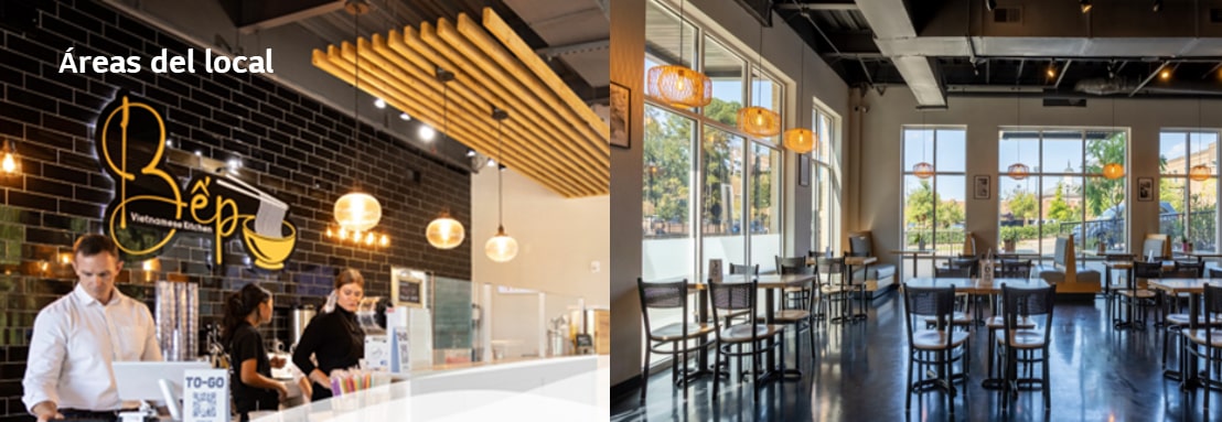 B?p Cocina Vietnamita está en la planta baja de “The Block on Main”, cuenta con 267 metros cuadrados.