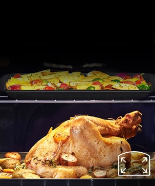 Un Pavo completo dentro de un horno LG lrgl5847s