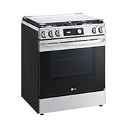 Detalle del dise?o ergonómico de la estufa LG LRGL5843S