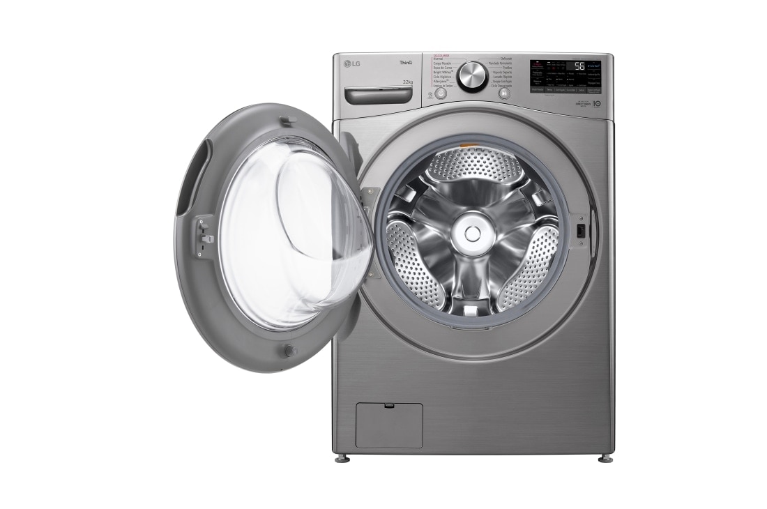 LG Lavadora LG Carga Frontal 22Kg Plata AIDD? TurboWash? Steam?, WM22VV2S6BR