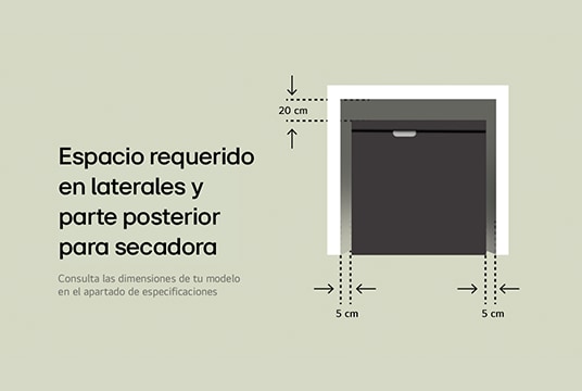 Dimensiones secadora