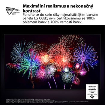 Bo?ní pohled na LG OLED evo AI C5 4K Smart TV.