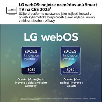 Obyvací pokoj s televizorem LG OLED TV p?ipevněnym na stěně. Na televizoru je vidět horsky masiv na pozadí temné ve?erní oblohy plné hvězd. Scéna rozdělená na dvě ?ásti demonstruje, jak technologie Perfect Black zaji??uje věrné podání ?erné barvy, a? u? je kolem vás světlo nebo tma. Na jedné straně scény je zobrazena matněj?í, ?edivěj?í verze krajiny s?ozna?ením Non Perfect Black. Na druhé straně je obraz p?íjemněj?í a má vět?í dynamicky rozsah ?erné a bílé. Nese ozna?ení Perfect Black. Viditelná je také certifikace loga, technologie Perfect Black zaji??uje úroveň ?erné barvy ni??í nebo rovnou 0,24 nit a? do 500 lux?. Po straně je textová bublina s?nápisem Podívejte se na zna?ku certifikace Perfect Black.