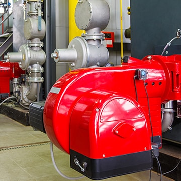 Queimador de baixas emiss?es de NOx instalado no interior.
