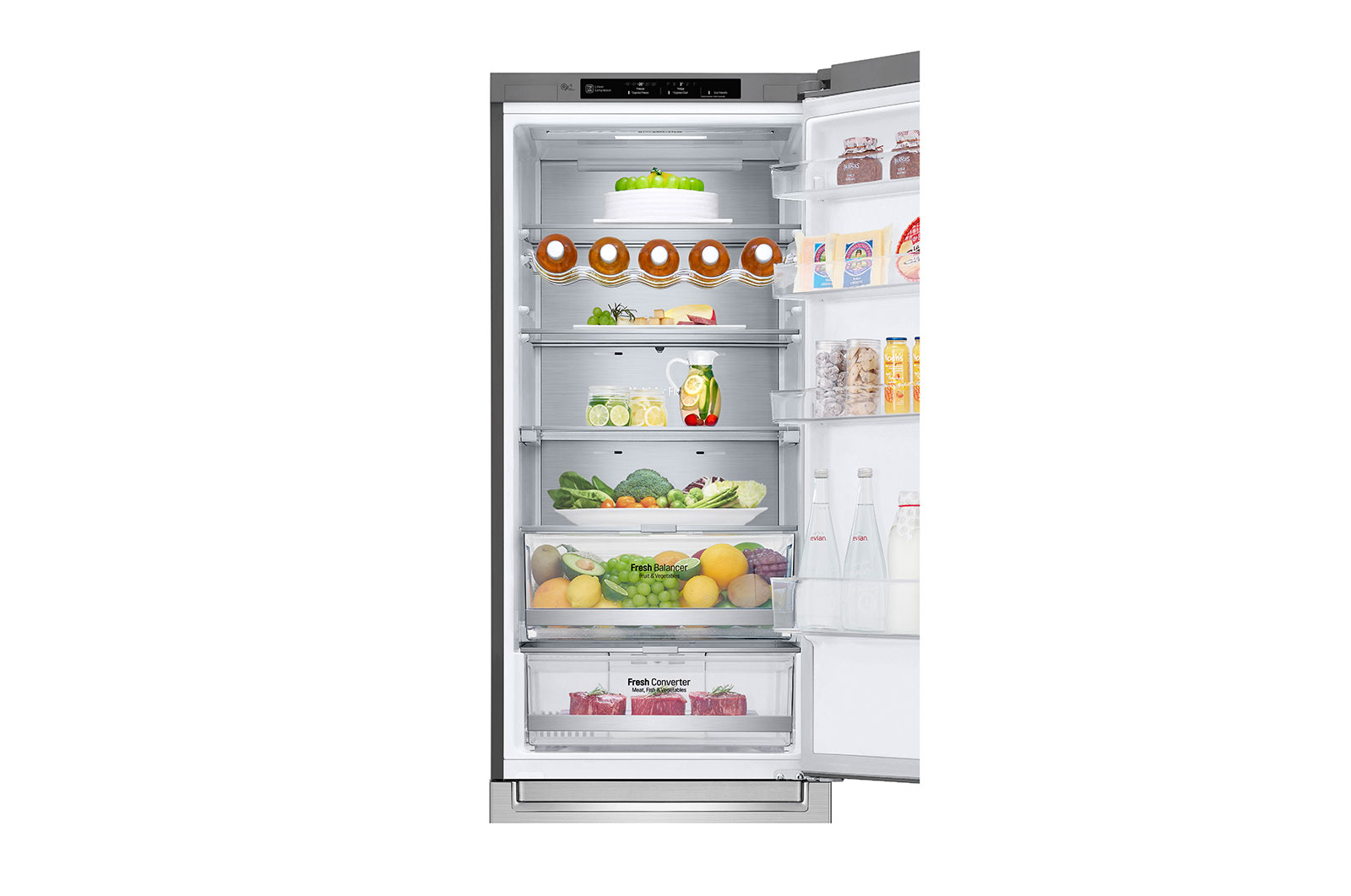 LG ?Kombinovaná chladni?ka |?A | Hruby objem 419 l | 110 kWh/rok | LG Lineární invertorovy kompresor | LG Total No Frost | DoorCooling+? | Vnit?ní LED displej | Smart Diagnosis?, GBB92STBAP