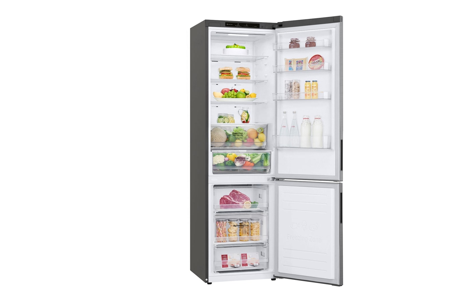 LG Kombinovaná chladni?ka LG | B | 384 l | Lineární kompresor | DoorCooling+?|St?íbrná, GBP62PZTBC