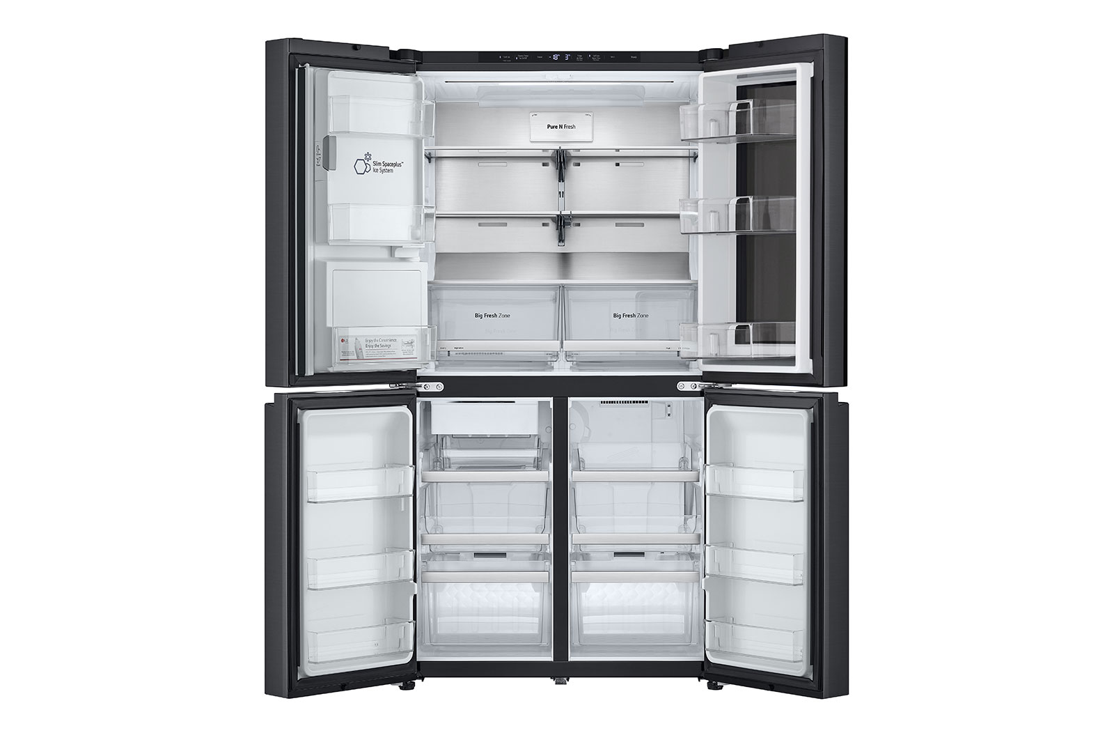 LG Chladni?ka multi door LG | E | 628 l | ThinQ?WiFi | InstaView?|?erná/?edá, GMG960EVEE