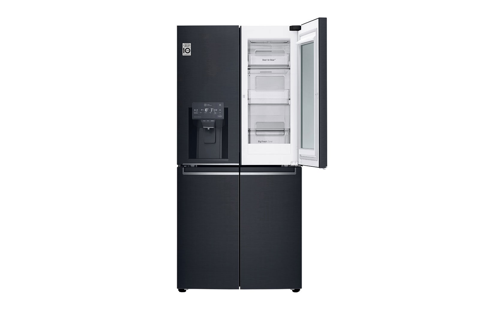 LG Americká chladni?ka LG | E | 506 l | Lineární invertorovy kompresor | DoorCooling+?, GMX844MCKV