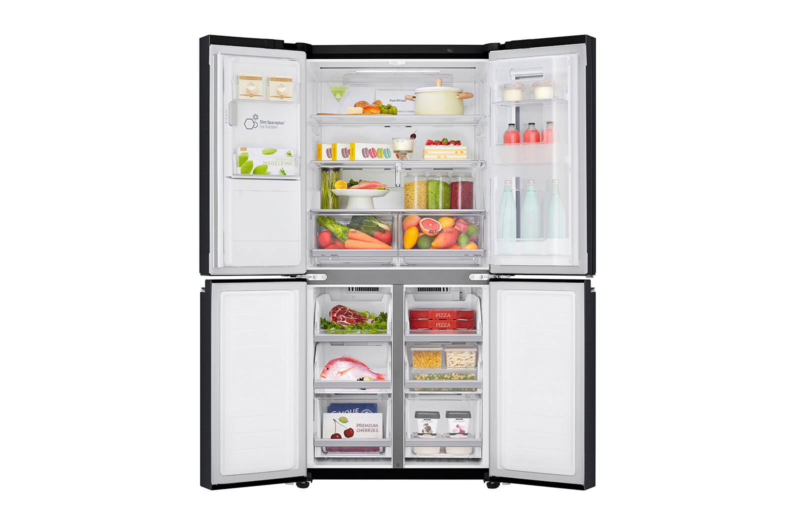 LG Americká chladni?ka LG | E | 506 l | Lineární invertorovy kompresor | DoorCooling+?, GMX844MCKV