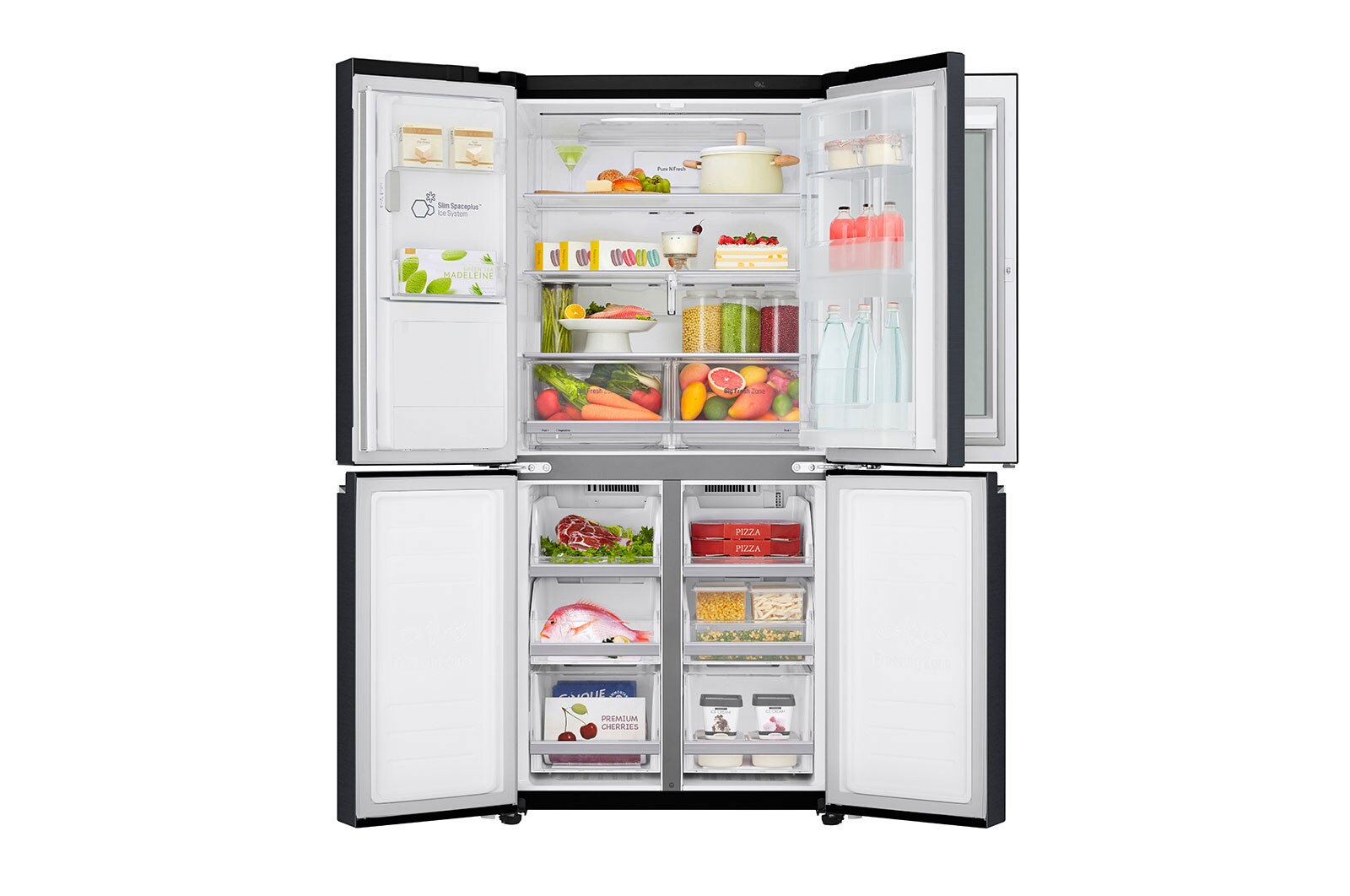LG Americká chladni?ka LG | E | 506 l | Lineární invertorovy kompresor | DoorCooling+?, GMX844MCKV