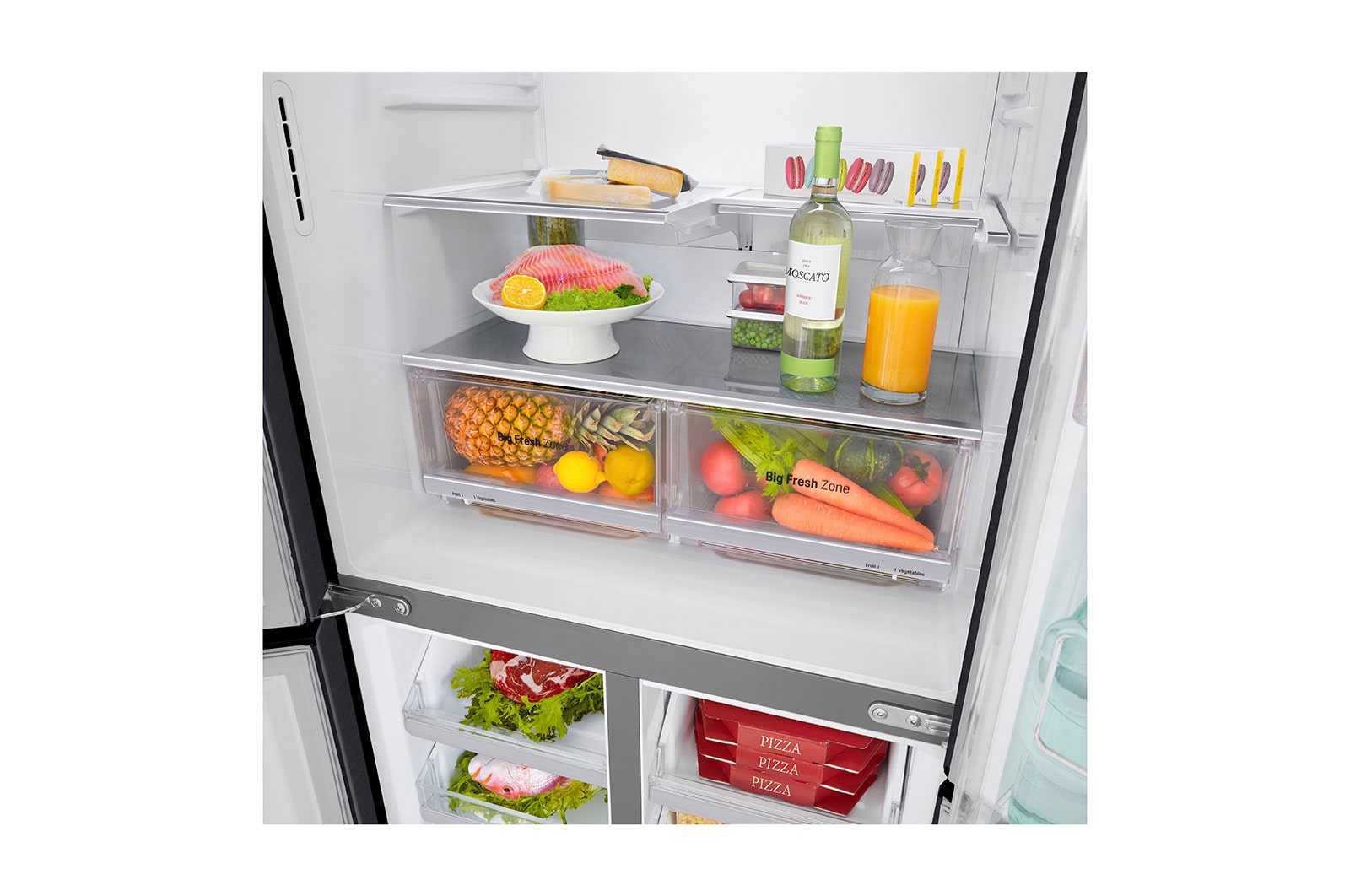 LG Americká chladni?ka LG | E | 506 l | Lineární invertorovy kompresor | DoorCooling+?, GMX844MCKV