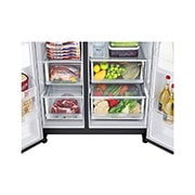 LG Americká chladni?ka LG | D | 635 l | Lineární kompresor | DoorCooling+|?erná/?edá, GSLV71MCTD