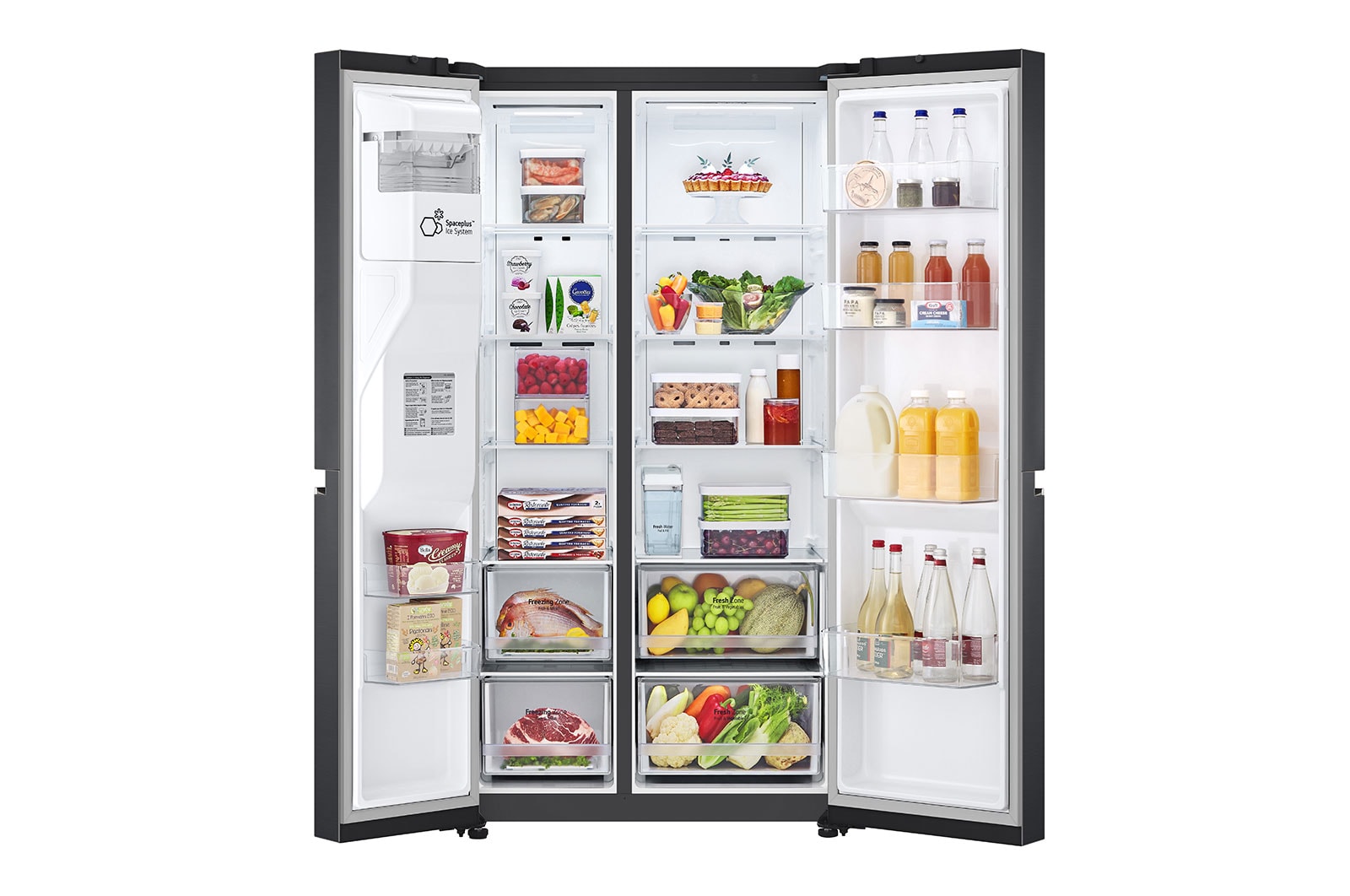 LG Americká chladni?ka LG | D | 635 l | Lineární kompresor | DoorCooling+|?erná/?edá, GSLV71MCTD