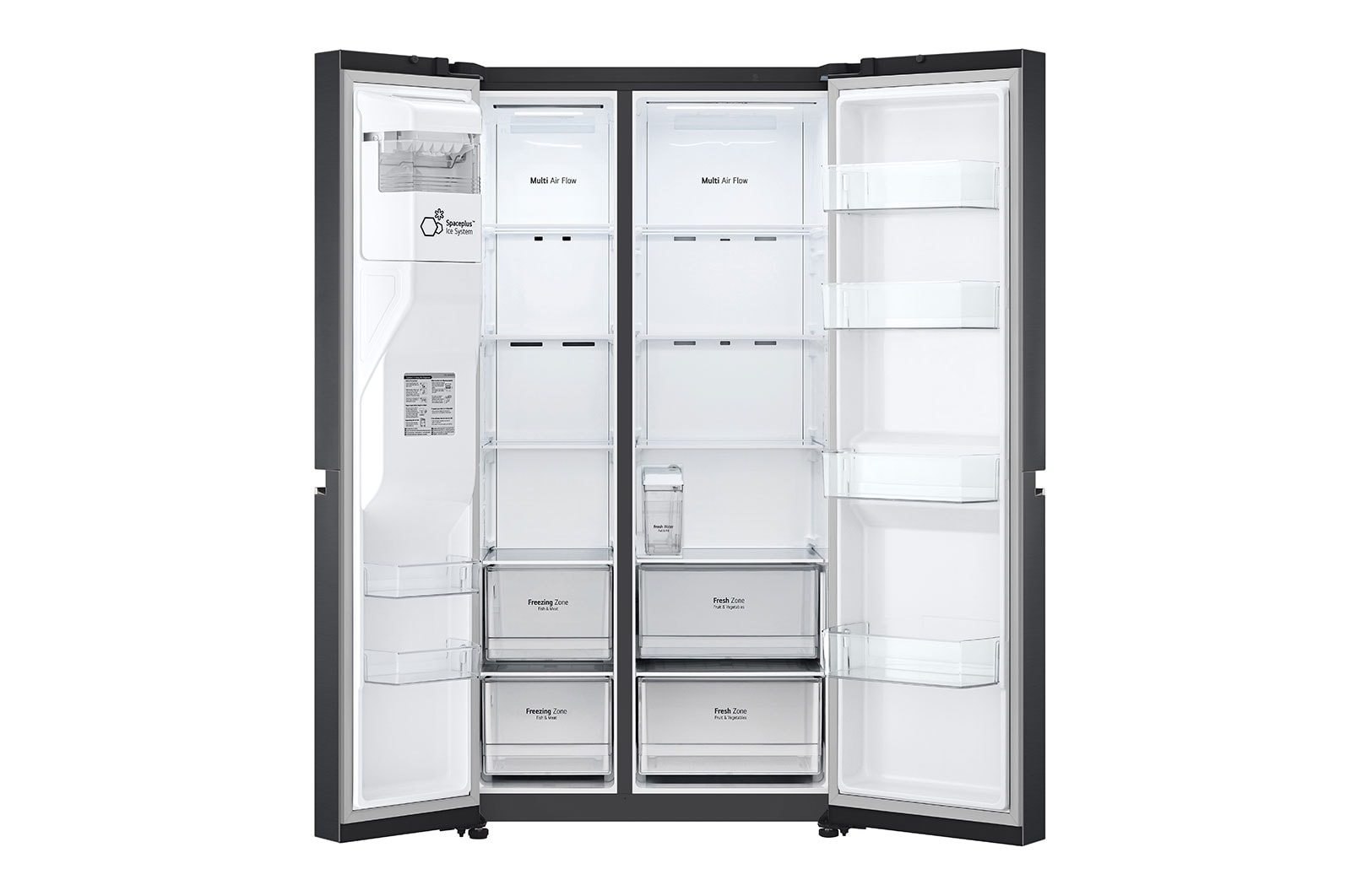 LG Americká chladni?ka LG | D | 635 l | Lineární kompresor | DoorCooling+|?erná/?edá, GSLV71MCTD