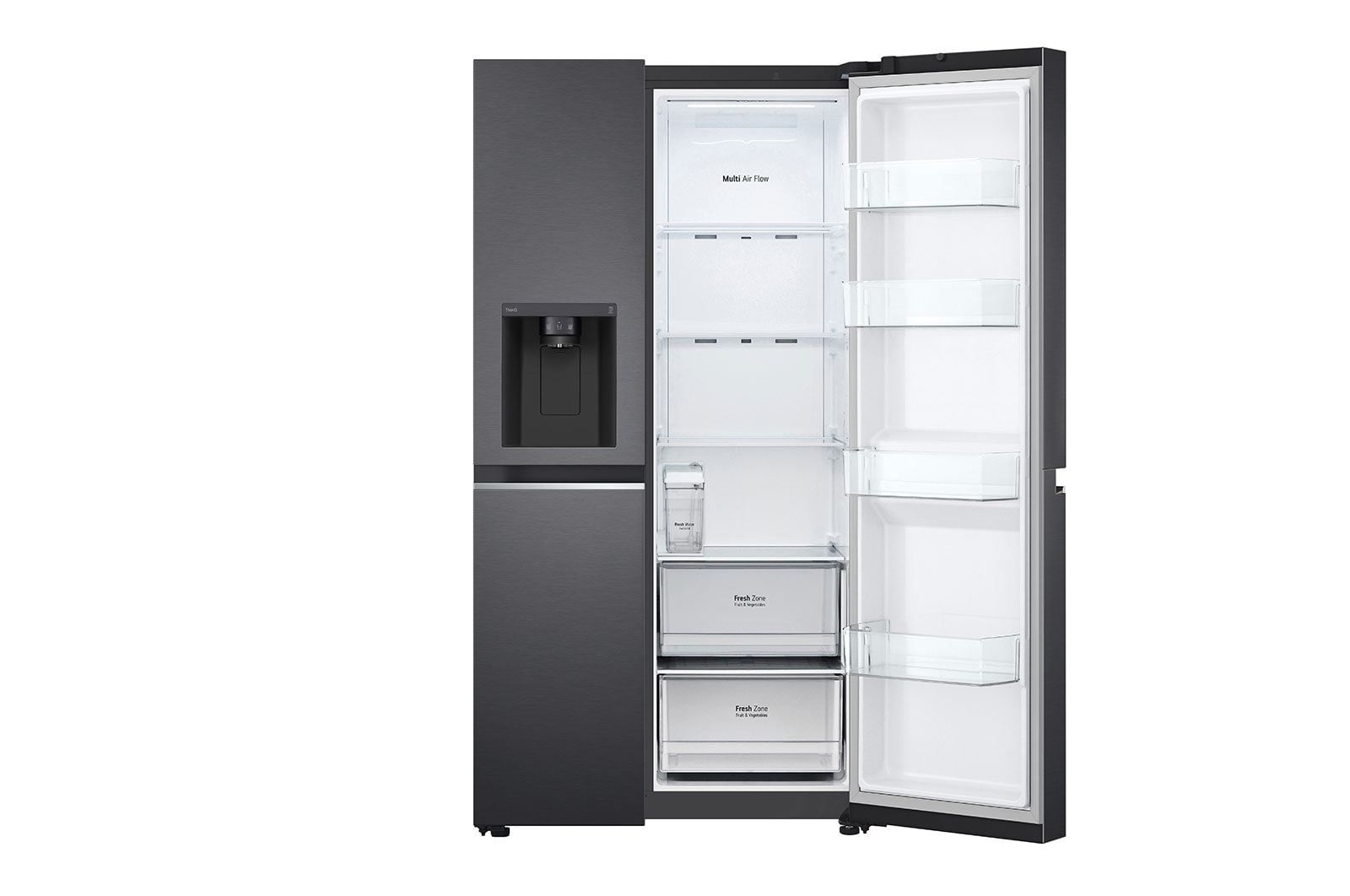 LG Americká chladni?ka LG | D | 635 l | Lineární kompresor | DoorCooling+|?erná/?edá, GSLV71MCTD