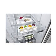LG Americká chladni?ka LG | E | 635 l | Lineární kompresor | InstaView Door-in-Door?, GSXV91MBAE