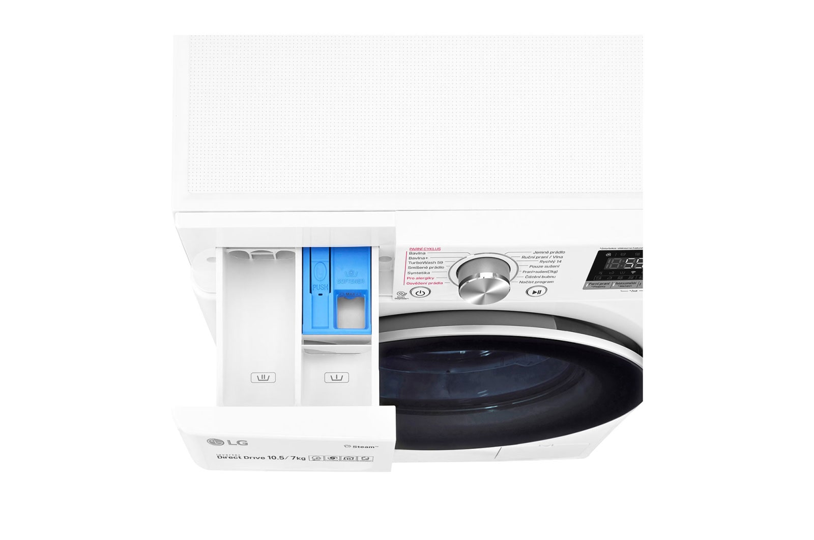 LG 10,5 kg parní pra?ka / 7 kg su?i?ka LG | 1400 ot./min | Direct Drive? | AI DD? | TurboWash?360°, F4DV710H1E