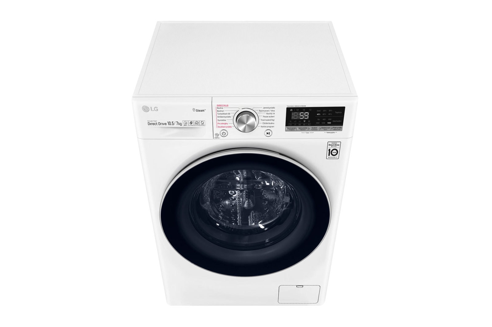 LG 10,5 kg parní pra?ka / 7 kg su?i?ka LG | 1400 ot./min | Direct Drive? | AI DD? | TurboWash?360°, F4DV710H1E