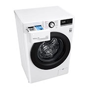 LG Slim parní pra?ka LG |7 kg | D | 1200 ot./min | Direct Drive? | Bílá + ?erná dví?ka, F27V3HY6W