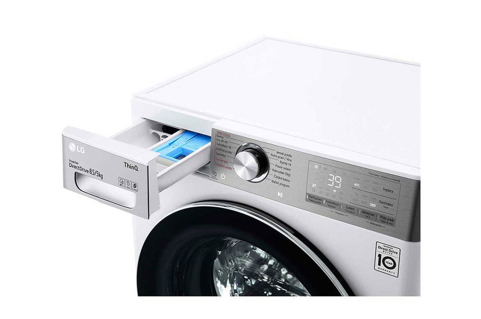 LG Slim parní pra?ka / su?i?ka LG | 8,5 / 5 kg | 1200 ot./min | TurboWash?360° |Bílá, F2DV9S8H2