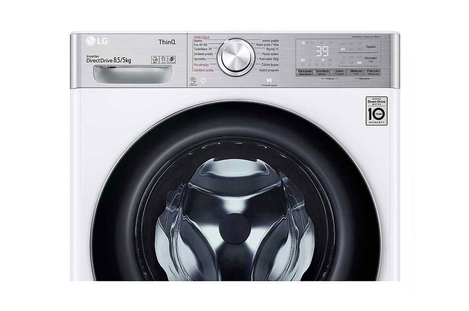LG Slim parní pra?ka / su?i?ka LG | 8,5 / 5 kg | 1200 ot./min | TurboWash?360° |Bílá, F2DV9S8H2