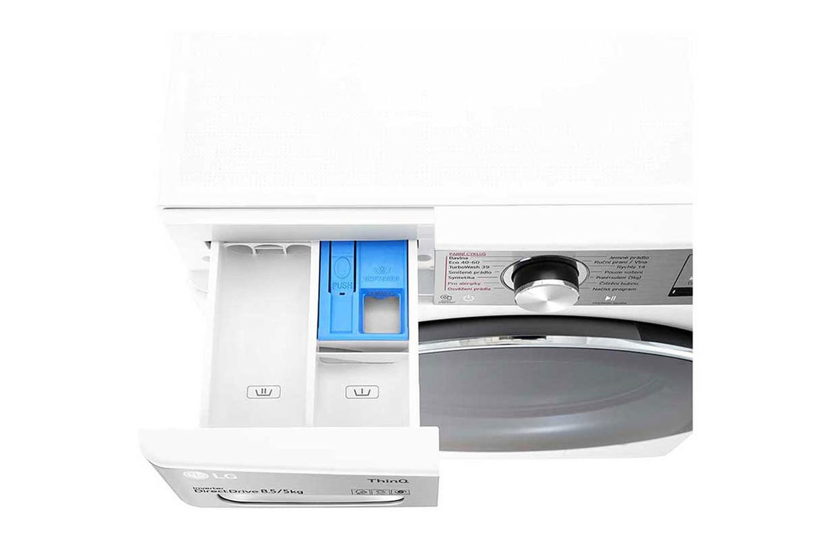 LG Slim parní pra?ka / su?i?ka LG | 8,5 / 5 kg | 1200 ot./min | TurboWash?360° |Bílá, F2DV9S8H2