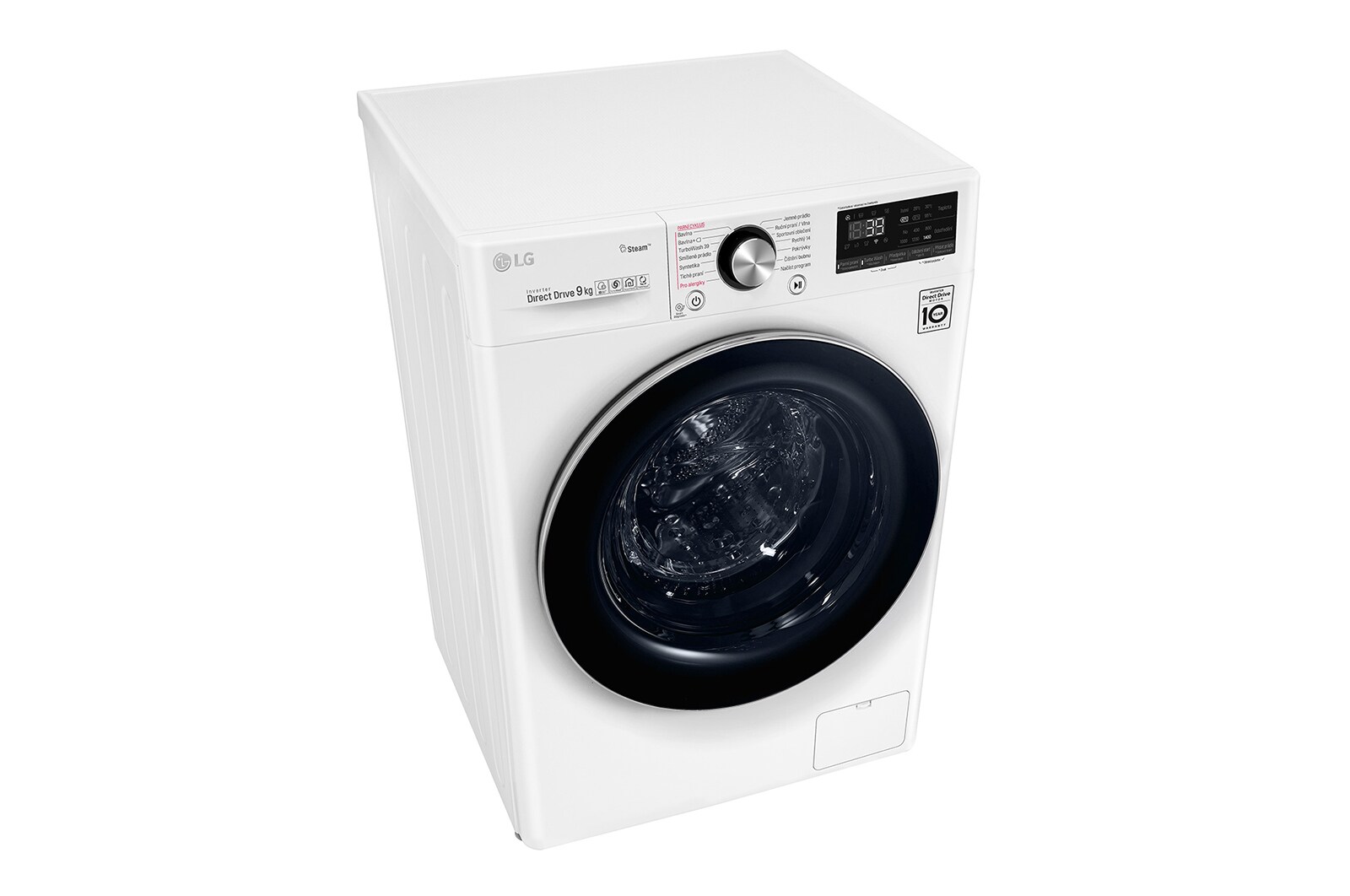 LG 9 kg parní pra?ka, Direct Drive? motor, TurboWash?360° - praní za 39 minut,  AI DD? - optimální volba pracích pohyb?, parní pé?e Steam+?, ThinQ? + WiFi, F4WV909P2