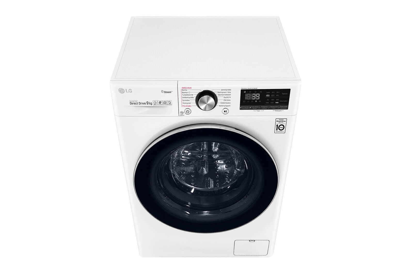 LG 9 kg parní pra?ka, Direct Drive? motor, TurboWash?360° - praní za 39 minut,  AI DD? - optimální volba pracích pohyb?, parní pé?e Steam+?, ThinQ? + WiFi, F4WV909P2