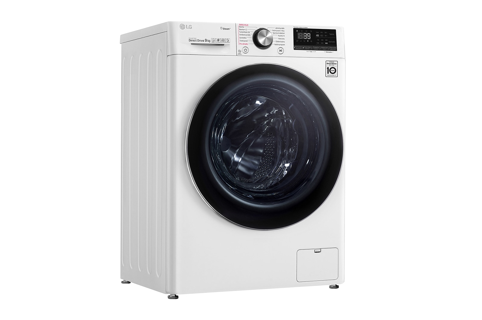 LG 9 kg parní pra?ka, Direct Drive? motor, TurboWash?360° - praní za 39 minut,  AI DD? - optimální volba pracích pohyb?, parní pé?e Steam+?, ThinQ? + WiFi, F4WV909P2