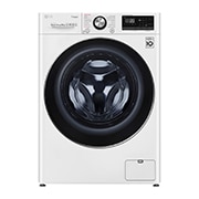 ?elní pohled na 9 kg parní pra?ka, Direct Drive? motor, TurboWash?360° - praní za 39 minut,  AI DD? - optimální volba pracích pohyb?, parní pé?e Steam&#43;?, ThinQ? &#43; WiFi F4WV909P2